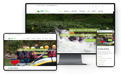Alpes Rafting Kft számára weboldal készítés