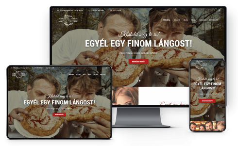 Lángosos válallkozás részére weboldal készítés