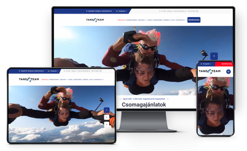 Tandem Team számára, weboldal fejlesztés